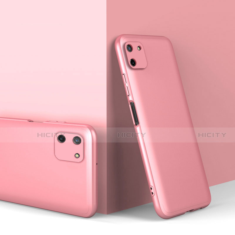 Coque Plastique Mat Protection Integrale 360 Degres Avant et Arriere Etui Housse pour Realme C11 Or Rose Plus