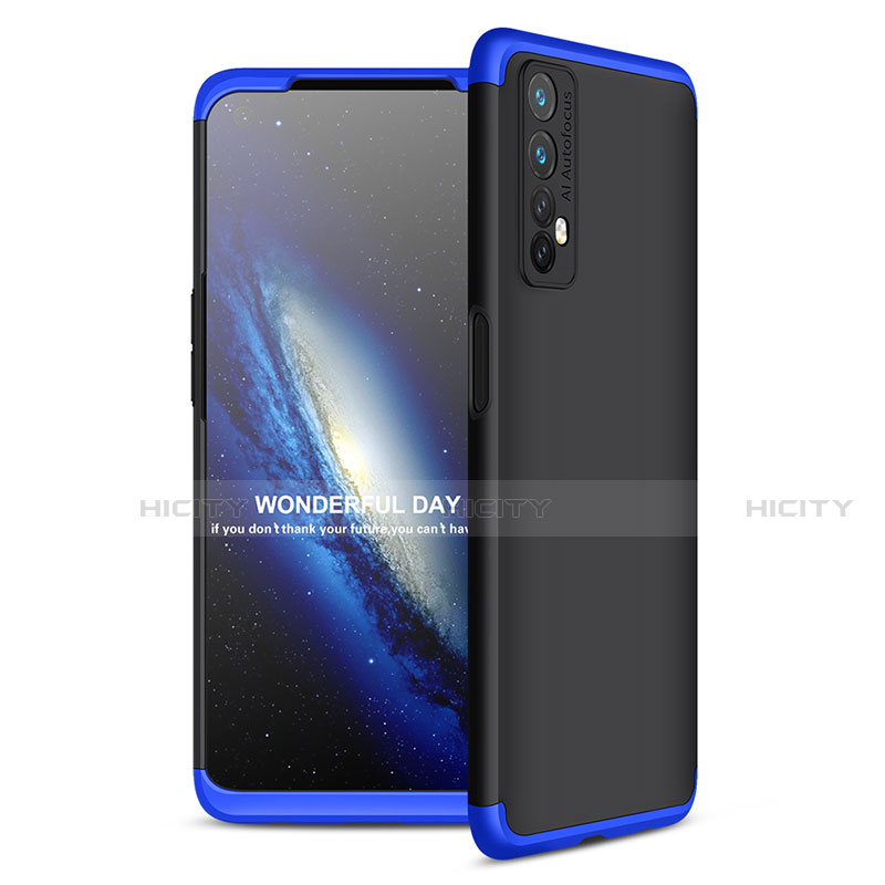 Coque Plastique Mat Protection Integrale 360 Degres Avant et Arriere Etui Housse pour Realme Narzo 20 Pro Bleu et Noir Plus