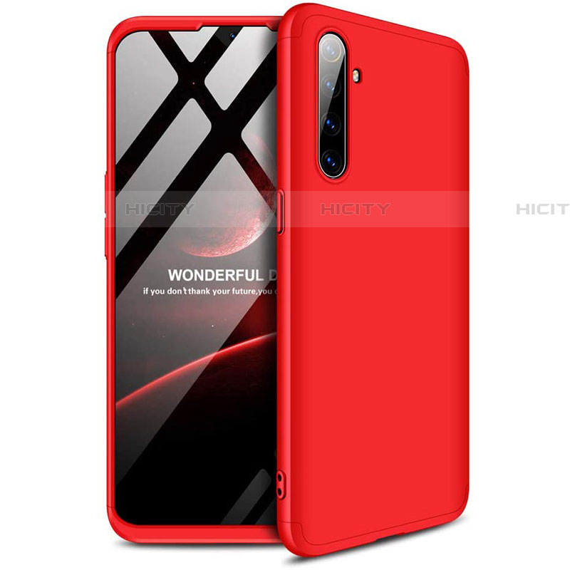 Coque Plastique Mat Protection Integrale 360 Degres Avant et Arriere Etui Housse pour Realme X2 Rouge Plus