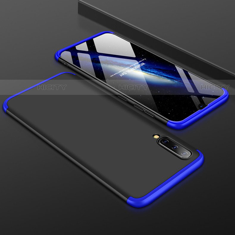 Coque Plastique Mat Protection Integrale 360 Degres Avant et Arriere Etui Housse pour Samsung Galaxy A30S Bleu et Noir Plus