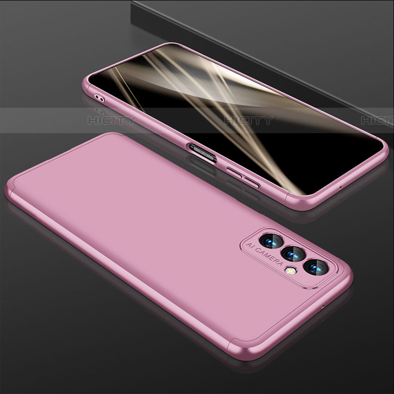 Coque Plastique Mat Protection Integrale 360 Degres Avant et Arriere Etui Housse pour Samsung Galaxy A34 5G Or Rose Plus