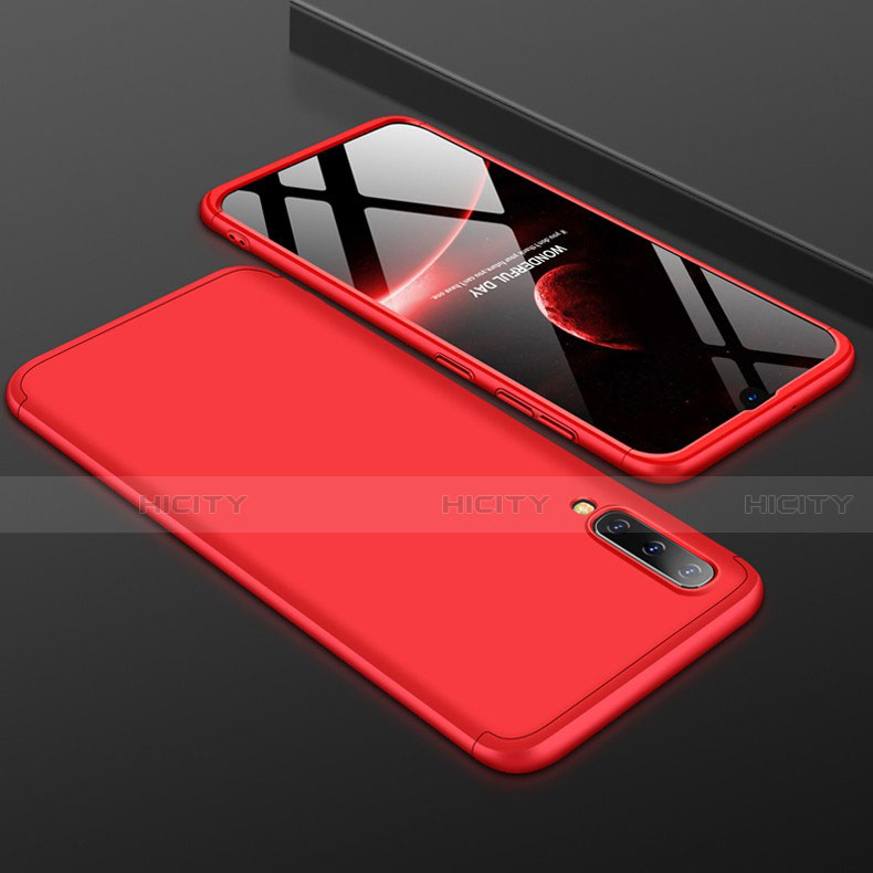 Coque Plastique Mat Protection Integrale 360 Degres Avant et Arriere Etui Housse pour Samsung Galaxy A50 Rouge Plus