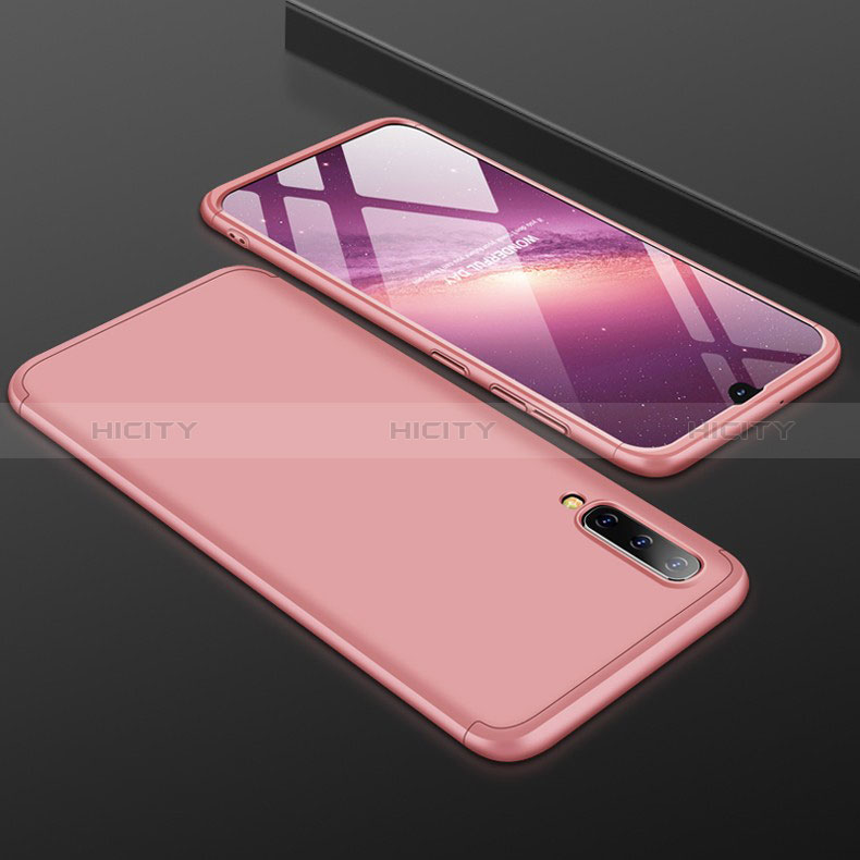 Coque Plastique Mat Protection Integrale 360 Degres Avant et Arriere Etui Housse pour Samsung Galaxy A50S Or Rose Plus