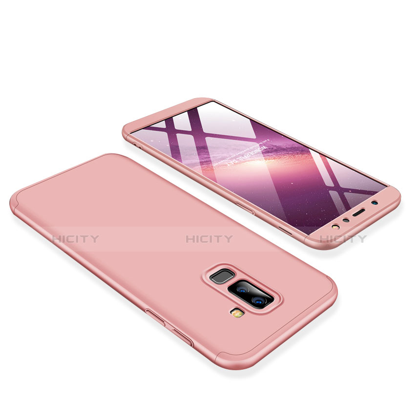 Coque Plastique Mat Protection Integrale 360 Degres Avant et Arriere Etui Housse pour Samsung Galaxy A6 Plus Rose Plus