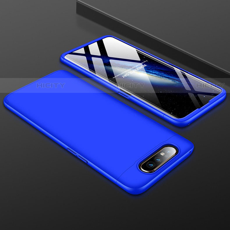 Coque Plastique Mat Protection Integrale 360 Degres Avant et Arriere Etui Housse pour Samsung Galaxy A80 Bleu Plus