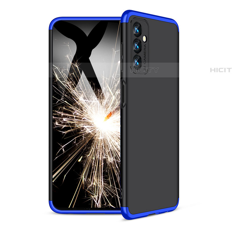 Coque Plastique Mat Protection Integrale 360 Degres Avant et Arriere Etui Housse pour Samsung Galaxy M13 4G Bleu et Noir Plus