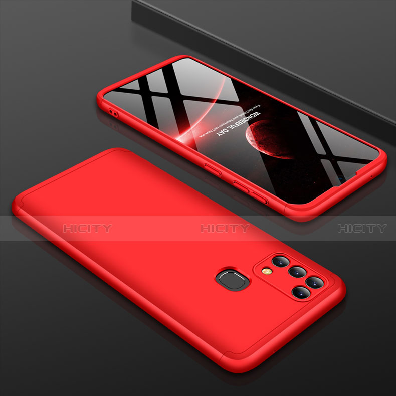 Coque Plastique Mat Protection Integrale 360 Degres Avant et Arriere Etui Housse pour Samsung Galaxy M31 Rouge Plus