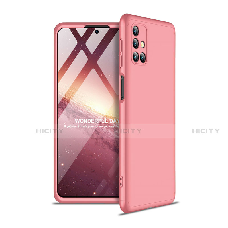 Coque Plastique Mat Protection Integrale 360 Degres Avant et Arriere Etui Housse pour Samsung Galaxy M31s Or Rose Plus