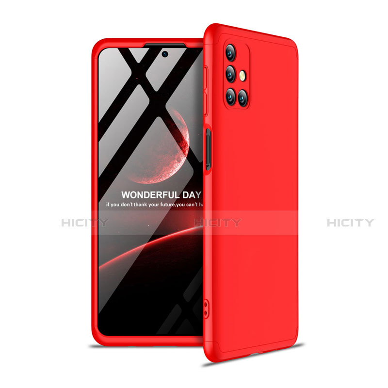 Coque Plastique Mat Protection Integrale 360 Degres Avant et Arriere Etui Housse pour Samsung Galaxy M31s Rouge Plus