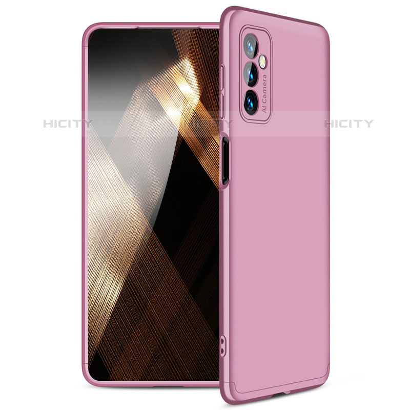 Coque Plastique Mat Protection Integrale 360 Degres Avant et Arriere Etui Housse pour Samsung Galaxy M52 5G Or Rose Plus