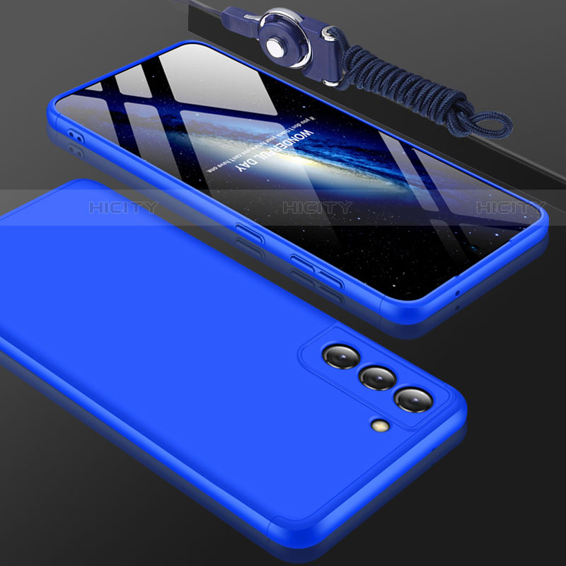 Coque Plastique Mat Protection Integrale 360 Degres Avant et Arriere Etui Housse pour Samsung Galaxy S21 5G Bleu Plus