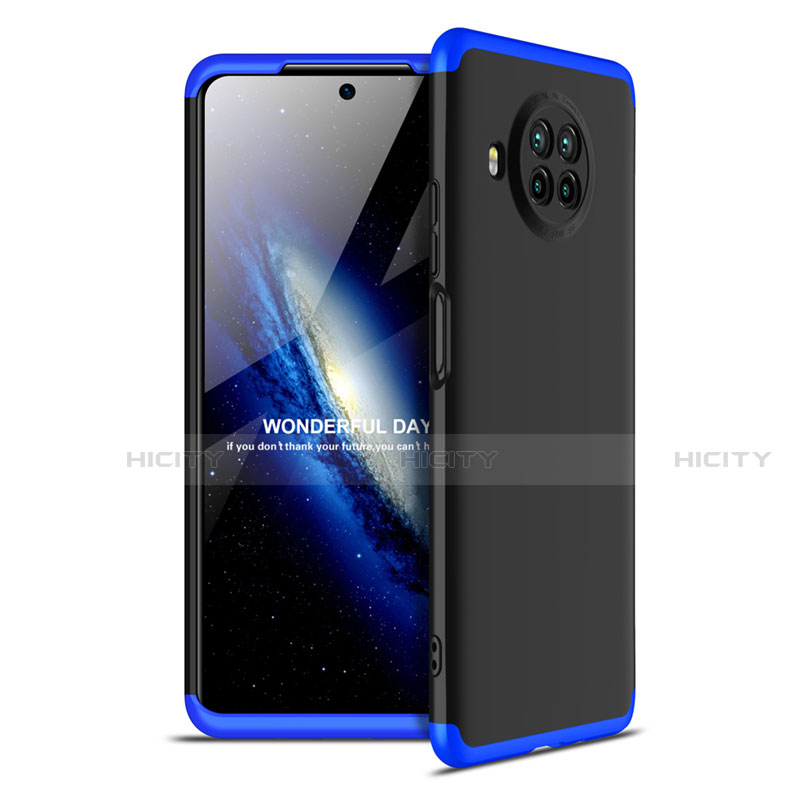 Coque Plastique Mat Protection Integrale 360 Degres Avant et Arriere Etui Housse pour Xiaomi Mi 10i 5G Bleu et Noir Plus