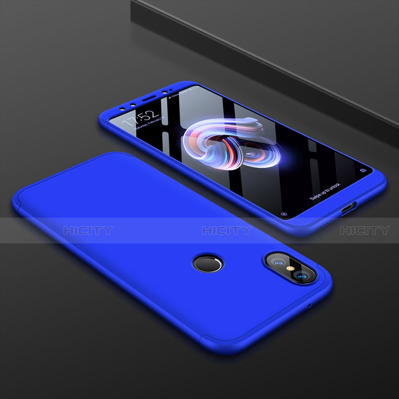 Coque Plastique Mat Protection Integrale 360 Degres Avant et Arriere Etui Housse pour Xiaomi Mi 6X Bleu Plus