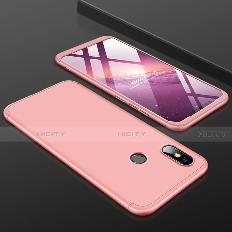 Coque Plastique Mat Protection Integrale 360 Degres Avant et Arriere Etui Housse pour Xiaomi Mi 8 Or Rose Plus