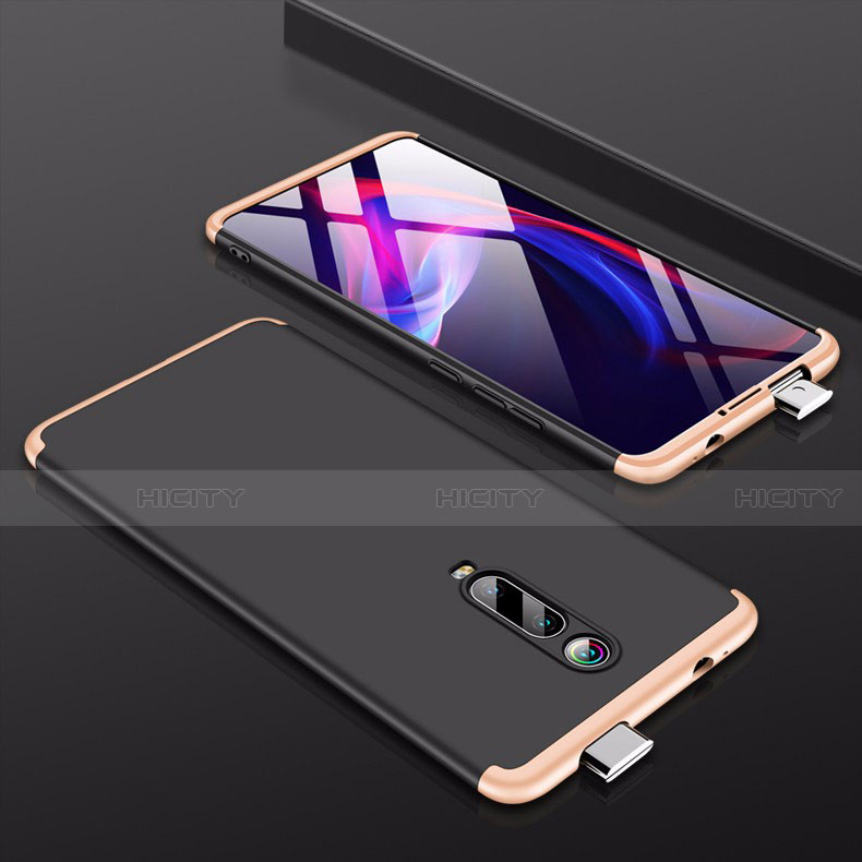 Coque Plastique Mat Protection Integrale 360 Degres Avant et Arriere Etui Housse pour Xiaomi Mi 9T Pro Or et Noir Plus