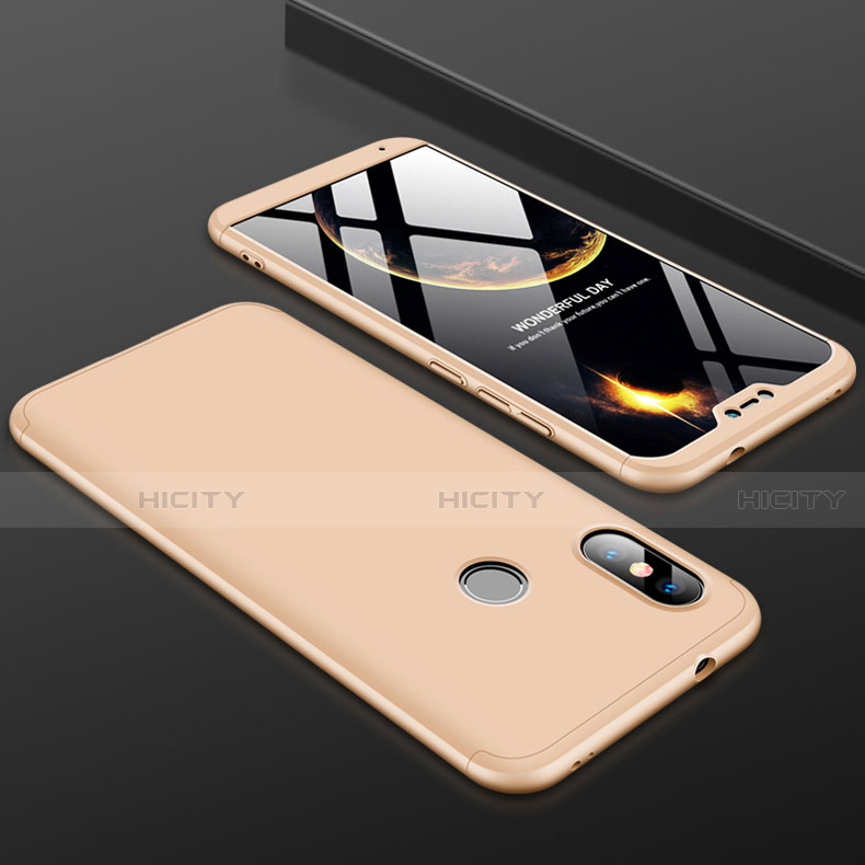 Coque Plastique Mat Protection Integrale 360 Degres Avant et Arriere Etui Housse pour Xiaomi Mi A2 Lite Or Plus