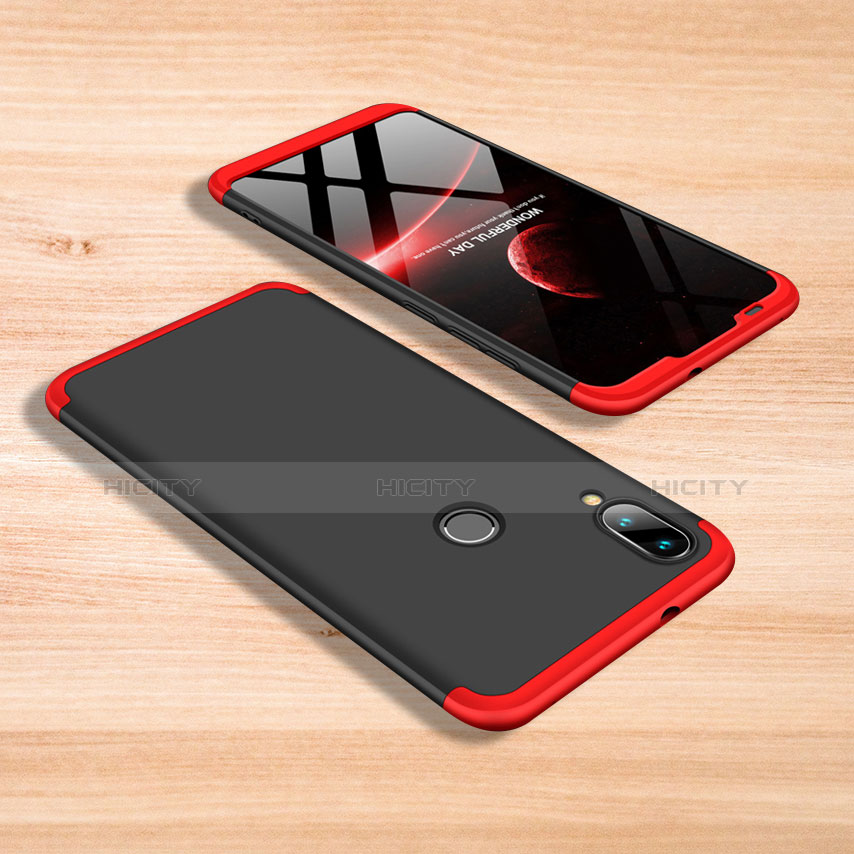 Coque Plastique Mat Protection Integrale 360 Degres Avant et Arriere Etui Housse pour Xiaomi Mi Play 4G Rouge et Noir Plus