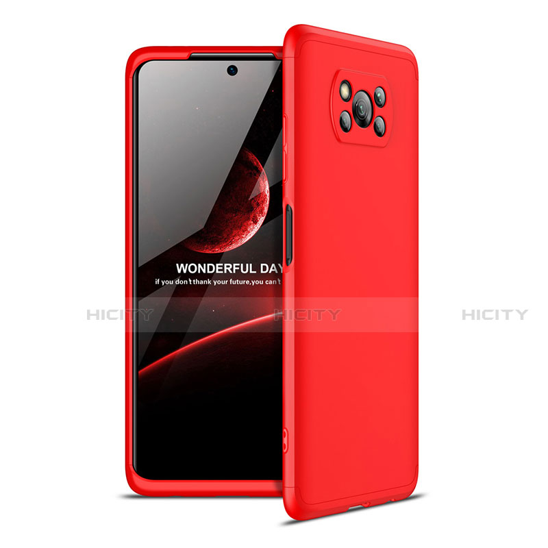 Coque Plastique Mat Protection Integrale 360 Degres Avant et Arriere Etui Housse pour Xiaomi Poco X3 Rouge Plus