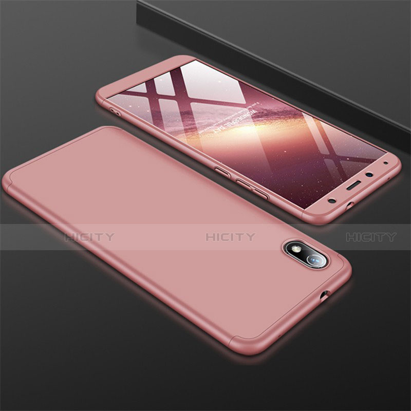 Coque Plastique Mat Protection Integrale 360 Degres Avant et Arriere Etui Housse pour Xiaomi Redmi 7A Or Rose Plus