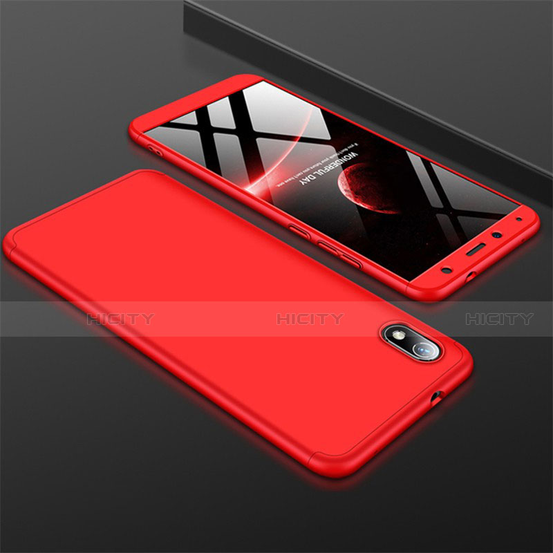 Coque Plastique Mat Protection Integrale 360 Degres Avant et Arriere Etui Housse pour Xiaomi Redmi 7A Rouge Plus