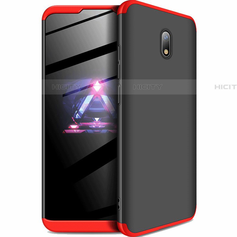 Coque Plastique Mat Protection Integrale 360 Degres Avant et Arriere Etui Housse pour Xiaomi Redmi 8A Rouge et Noir Plus