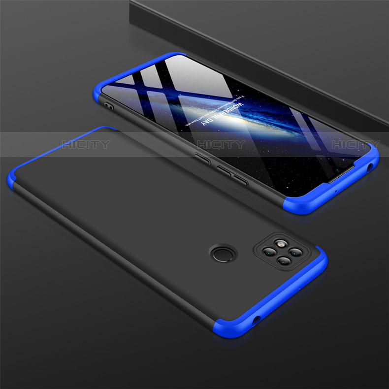 Coque Plastique Mat Protection Integrale 360 Degres Avant et Arriere Etui Housse pour Xiaomi Redmi 9C Bleu et Noir Plus