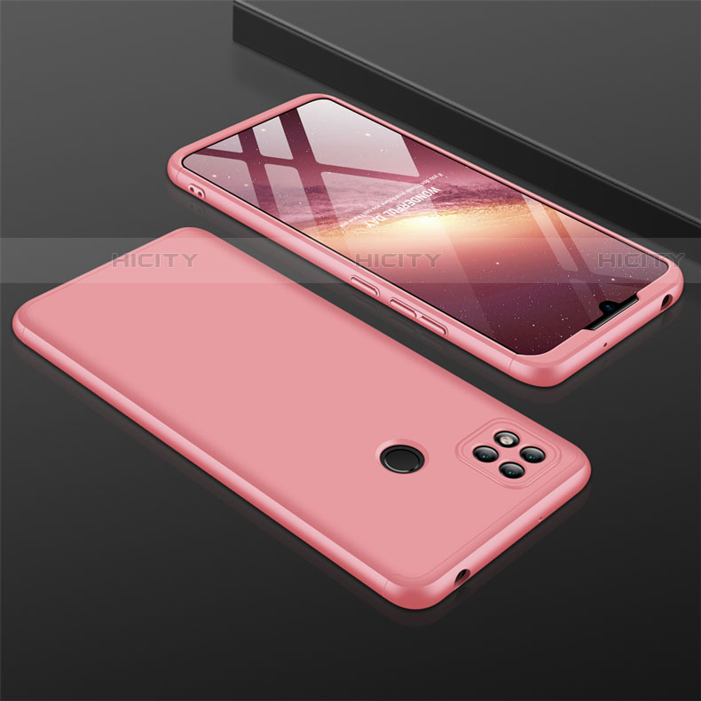 Coque Plastique Mat Protection Integrale 360 Degres Avant et Arriere Etui Housse pour Xiaomi Redmi 9C Or Rose Plus