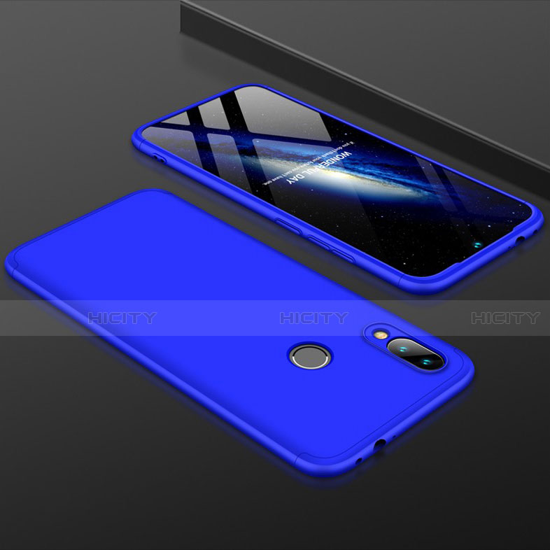 Coque Plastique Mat Protection Integrale 360 Degres Avant et Arriere Etui Housse pour Xiaomi Redmi Note 7 Bleu Plus