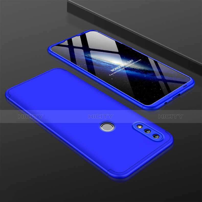 Coque Plastique Mat Protection Integrale 360 Degres Avant et Arriere Etui Housse Q01 pour Huawei Honor 10 Lite Bleu Plus