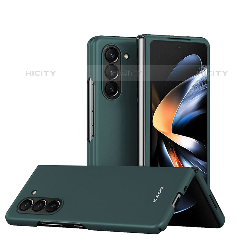 Coque Plastique Mat Protection Integrale 360 Degres Avant et Arriere Etui Housse Q03H pour Samsung Galaxy Z Fold5 5G Vert Plus