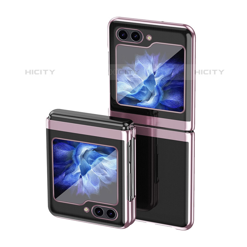 Coque Plastique Mat Protection Integrale 360 Degres Avant et Arriere Etui Housse QH3 pour Samsung Galaxy Z Flip5 5G Violet Plus