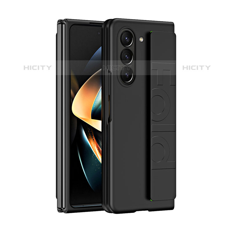 Coque Plastique Mat Protection Integrale 360 Degres Avant et Arriere Etui Housse QH3 pour Samsung Galaxy Z Fold5 5G Noir Plus