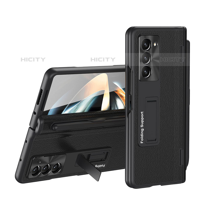 Coque Plastique Mat Protection Integrale 360 Degres Avant et Arriere Etui Housse QH4 pour Samsung Galaxy Z Fold5 5G Noir Plus