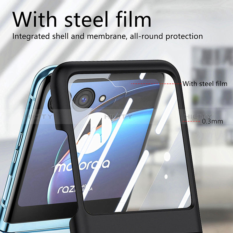 Coque Plastique Mat Protection Integrale 360 Degres Avant et Arriere Etui Housse SD1 pour Motorola Moto Razr 40 Ultra 5G Plus