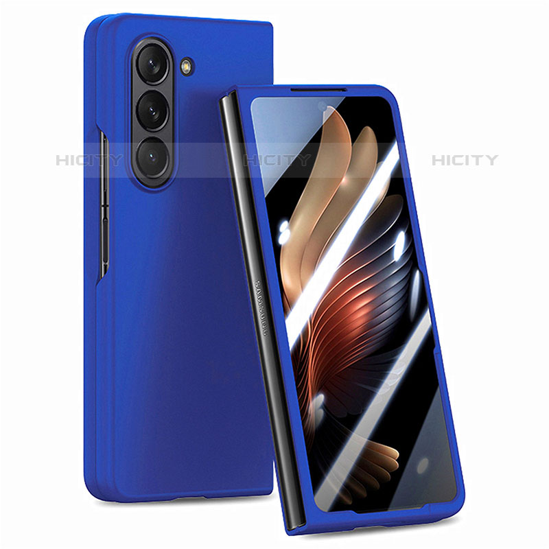 Coque Plastique Mat Protection Integrale 360 Degres Avant et Arriere Etui Housse SD1 pour Samsung Galaxy Z Fold5 5G Bleu Plus