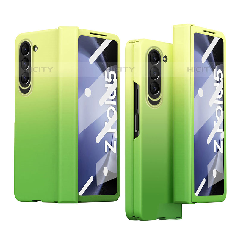 Coque Plastique Mat Protection Integrale 360 Degres Avant et Arriere Etui Housse Z03L pour Samsung Galaxy Z Fold5 5G Vert Plus