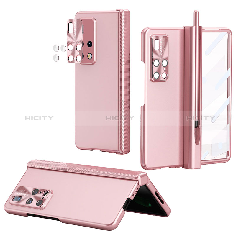 Coque Plastique Mat Protection Integrale 360 Degres Avant et Arriere Etui Housse ZL1 pour Huawei Mate X2 Or Rose Plus