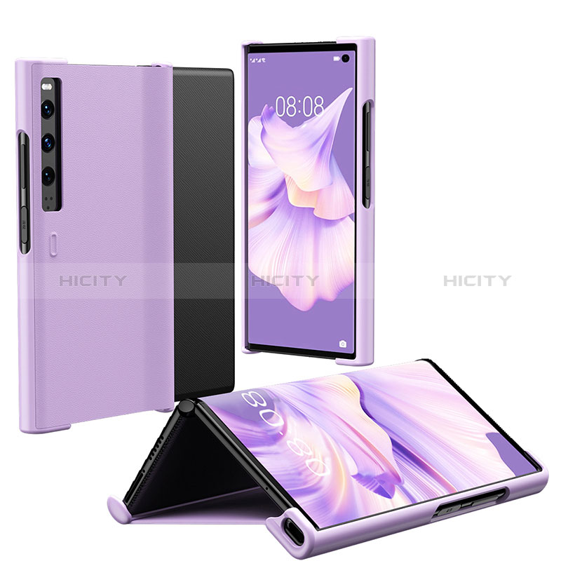 Coque Plastique Mat Protection Integrale 360 Degres Avant et Arriere Etui Housse ZL1 pour Huawei Mate Xs 2 Violet Plus