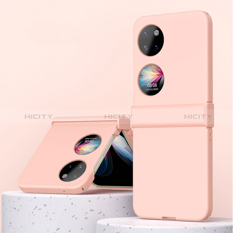 Coque Plastique Mat Protection Integrale 360 Degres Avant et Arriere Etui Housse ZL3 pour Huawei P50 Pocket Or Rose Plus