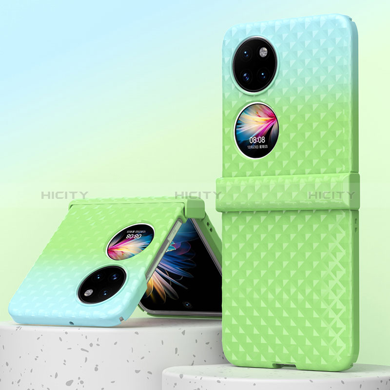 Coque Plastique Mat Protection Integrale 360 Degres Avant et Arriere Etui Housse ZL6 pour Huawei P50 Pocket Vert Plus