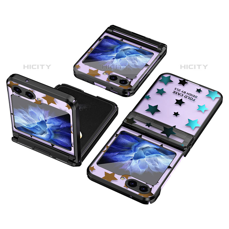 Coque Plastique Mat Protection Integrale 360 Degres Avant et Arriere Etui Housse ZL6 pour Samsung Galaxy Z Flip5 5G Plus