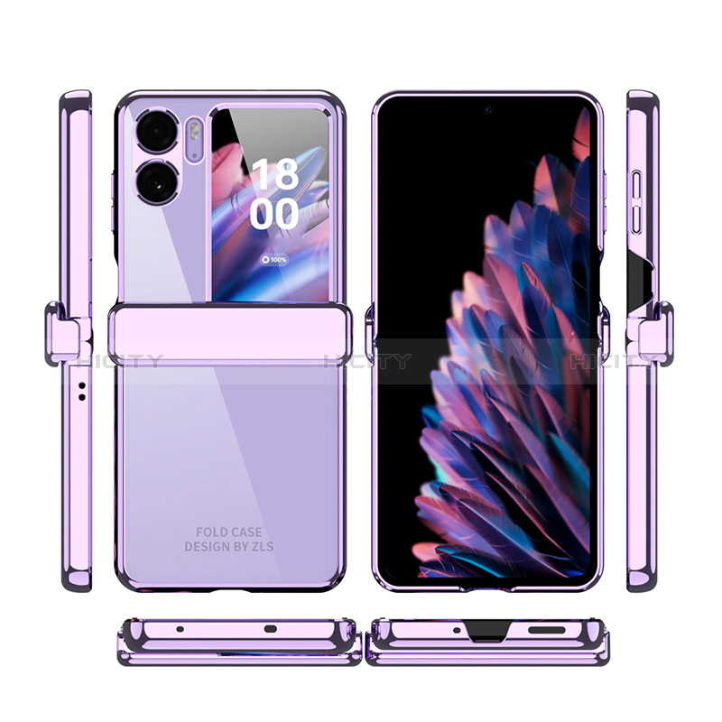 Coque Plastique Mat Protection Integrale 360 Degres Avant et Arriere Etui Housse ZL7 pour Oppo Find N2 Flip 5G Plus