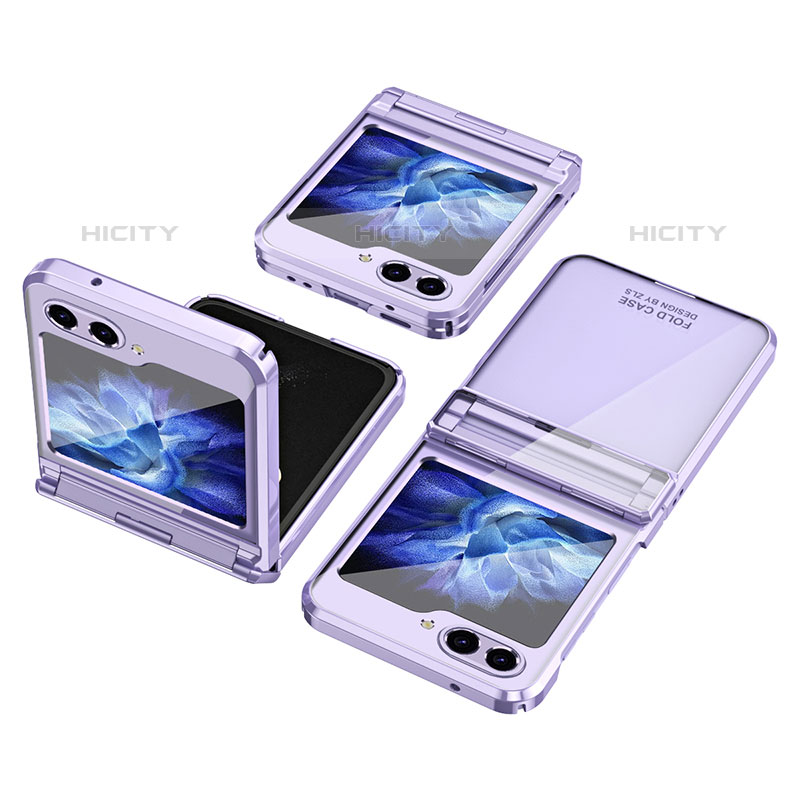 Coque Plastique Mat Protection Integrale 360 Degres Avant et Arriere Etui Housse ZL9 pour Samsung Galaxy Z Flip5 5G Plus