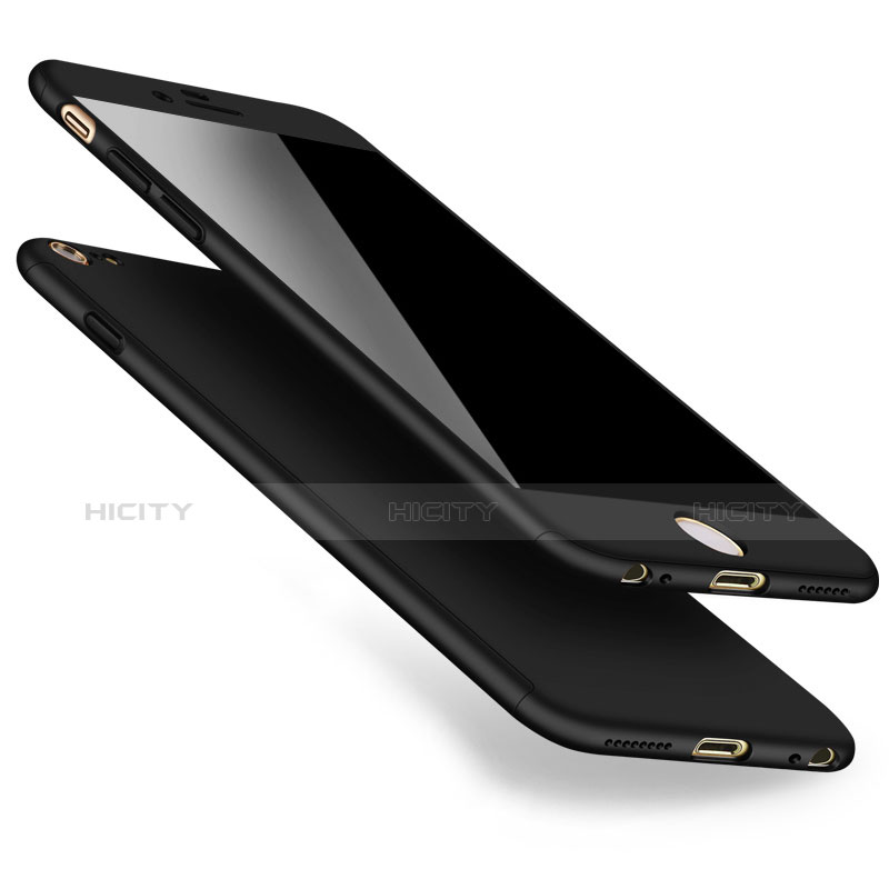Coque Plastique Mat Protection Integrale 360 Degres Avant et Arriere pour Apple iPhone 6S Noir Plus