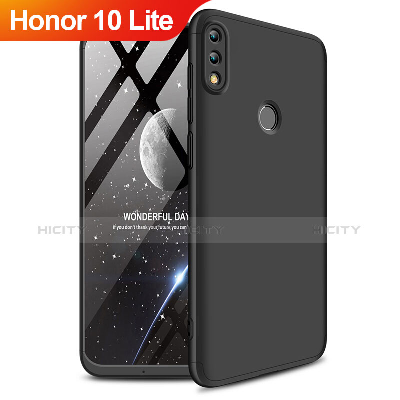 Coque Plastique Mat Protection Integrale 360 Degres Avant et Arriere pour Huawei Honor 10 Lite Noir Plus