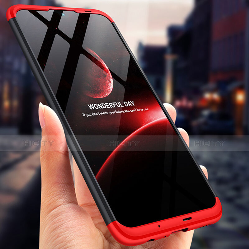 Coque Plastique Mat Protection Integrale 360 Degres Avant et Arriere pour Huawei Honor 10 Lite Rouge et Noir Plus