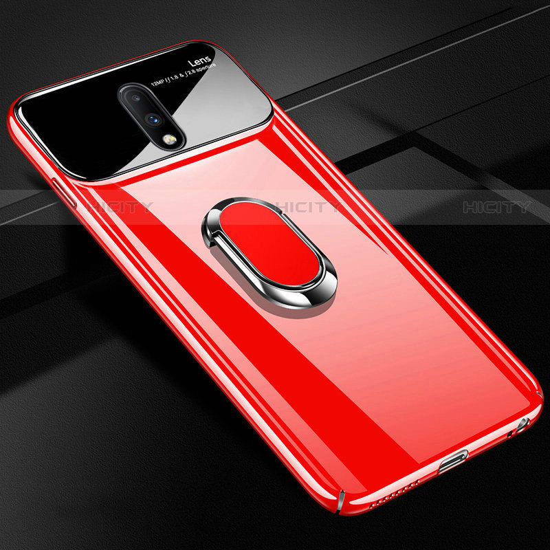 Coque Plastique Protection Integrale 360 Degres Miroir Etui Housse avec Support Bague Anneau Aimante Magnetique pour OnePlus 7 Plus