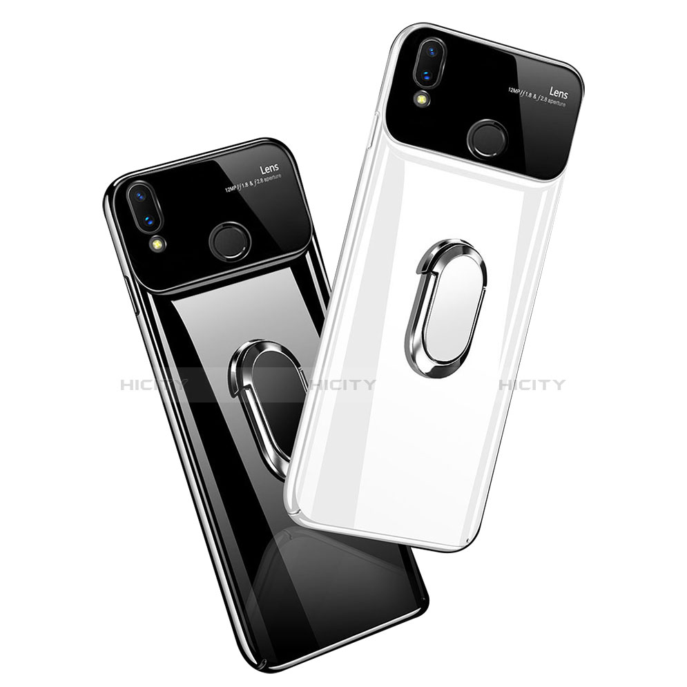 Coque Plastique Protection Integrale 360 Degres Miroir Etui Housse avec Support Bague Anneau Aimante pour Huawei Nova 3i Plus