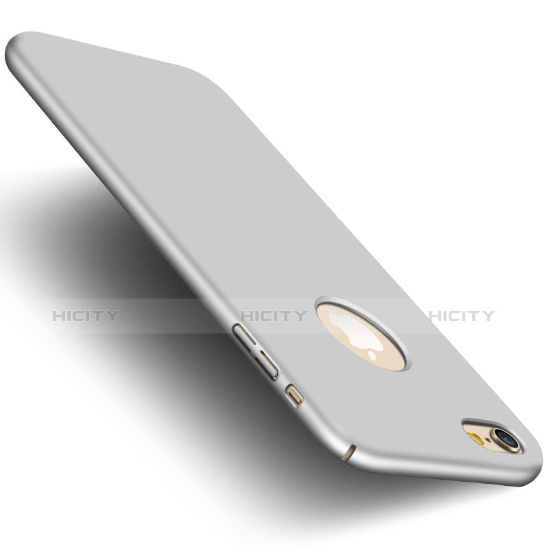 Coque Plastique Rigide avec Trou Mat et Support Bague Anneau pour Apple iPhone 6 Argent Plus