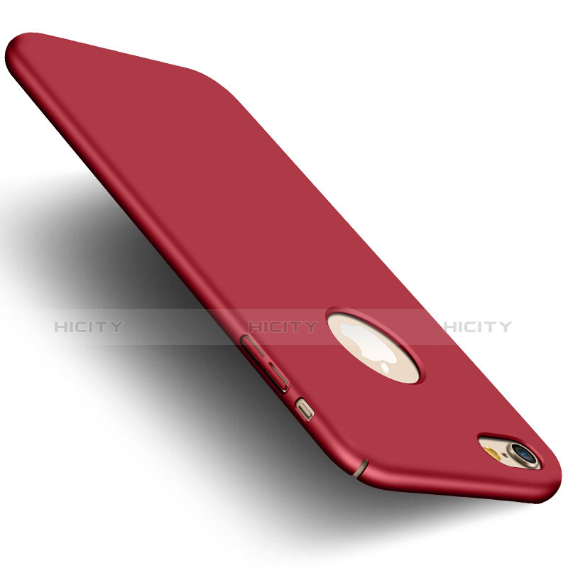 Coque Plastique Rigide avec Trou Mat et Support Bague Anneau pour Apple iPhone 6 Plus Rouge Plus